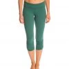 Beyond Yoga Essential Gathered Yoga Capris Vine Green CLOTHING