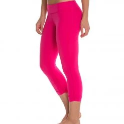 Beyond Yoga Essential Gathered Yoga Capris Antique Rose