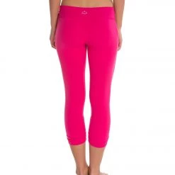 Beyond Yoga Essential Gathered Yoga Capris Antique Rose