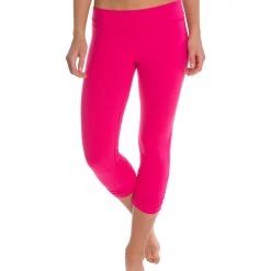 Beyond Yoga Essential Gathered Yoga Capris Antique Rose