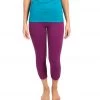 Beyond Yoga Essential Gathered Yoga Capris Plumwine CLOTHING 1 Beyond Yoga Essential Gathered Yoga Capris Plumwine CLOTHING