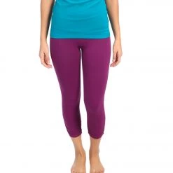 Beyond Yoga Essential Gathered Yoga Capris Plumwine CLOTHING 15 Beyond Yoga Essential Gathered Yoga Capris Plumwine CLOTHING