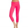 Beyond Yoga Essential Gathered Yoga Capris Neon Berry 1 Beyond Yoga Essential Gathered Yoga Capris Neon Berry