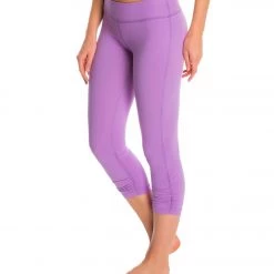 CLOTHING Beyond Yoga Essential Gathered Yoga Capris Lavender 9 CLOTHING Beyond Yoga Essential Gathered Yoga Capris Lavender