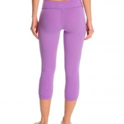 CLOTHING Beyond Yoga Essential Gathered Yoga Capris Lavender 10 CLOTHING Beyond Yoga Essential Gathered Yoga Capris Lavender