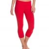 Beyond Yoga Essential Gathered Yoga Capris Crimson Red 2 Beyond Yoga Essential Gathered Yoga Capris Crimson Red