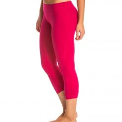 Beyond Yoga Essential Gathered Yoga Capris Wildberry CLOTHING 9 Beyond Yoga Essential Gathered Yoga Capris Wildberry CLOTHING