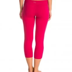 Beyond Yoga Essential Gathered Yoga Capris Wildberry CLOTHING 10 Beyond Yoga Essential Gathered Yoga Capris Wildberry CLOTHING