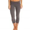 Beyond Yoga Essential Gathered Yoga Capris Steel