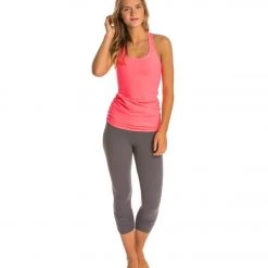 Beyond Yoga Essential Gathered Yoga Capris Steel