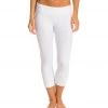 Beyond Yoga Essential Gathered Yoga Capris White CLOTHING 2 Beyond Yoga Essential Gathered Yoga Capris White CLOTHING