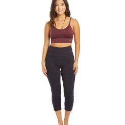 Marika Bailee High Rise Tummy Control Yoga Capris With Pockets Midnight Blue CLOTHING