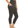 Marika Bailee High Rise Tummy Control Yoga Capris With Pockets Heather Charcol CLOTHING