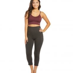 Marika Bailee High Rise Tummy Control Yoga Capris With Pockets Heather Charcol CLOTHING 12 Marika Bailee High Rise Tummy Control Yoga Capris With Pockets Heather Charcol CLOTHING