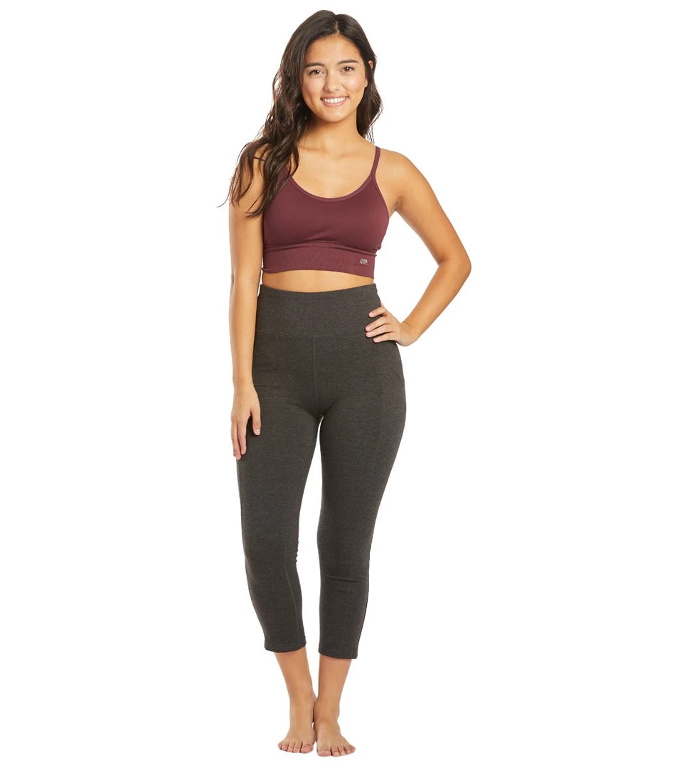 Marika Bailee High Rise Tummy Control Yoga Capris With Pockets Heather Charcol CLOTHING 6 Marika Bailee High Rise Tummy Control Yoga Capris With Pockets Heather Charcol CLOTHING