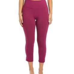 Marika Bailee High Rise Tummy Control Yoga Capris With Pockets Purple Potion CLOTHING