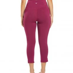 Marika Bailee High Rise Tummy Control Yoga Capris With Pockets Purple Potion CLOTHING