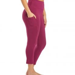 Marika Bailee High Rise Tummy Control Yoga Capris With Pockets Purple Potion CLOTHING
