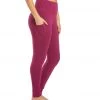 Marika Dana High Rise Tummy Control Yoga Leggings With Pockets Purple Potion