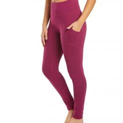 Marika Dana High Rise Tummy Control Yoga Leggings With Pockets Purple Potion