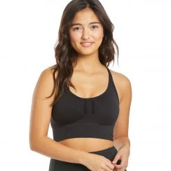 CLOTHING Marika Robbie Seamless Yoga Sports Bra Black