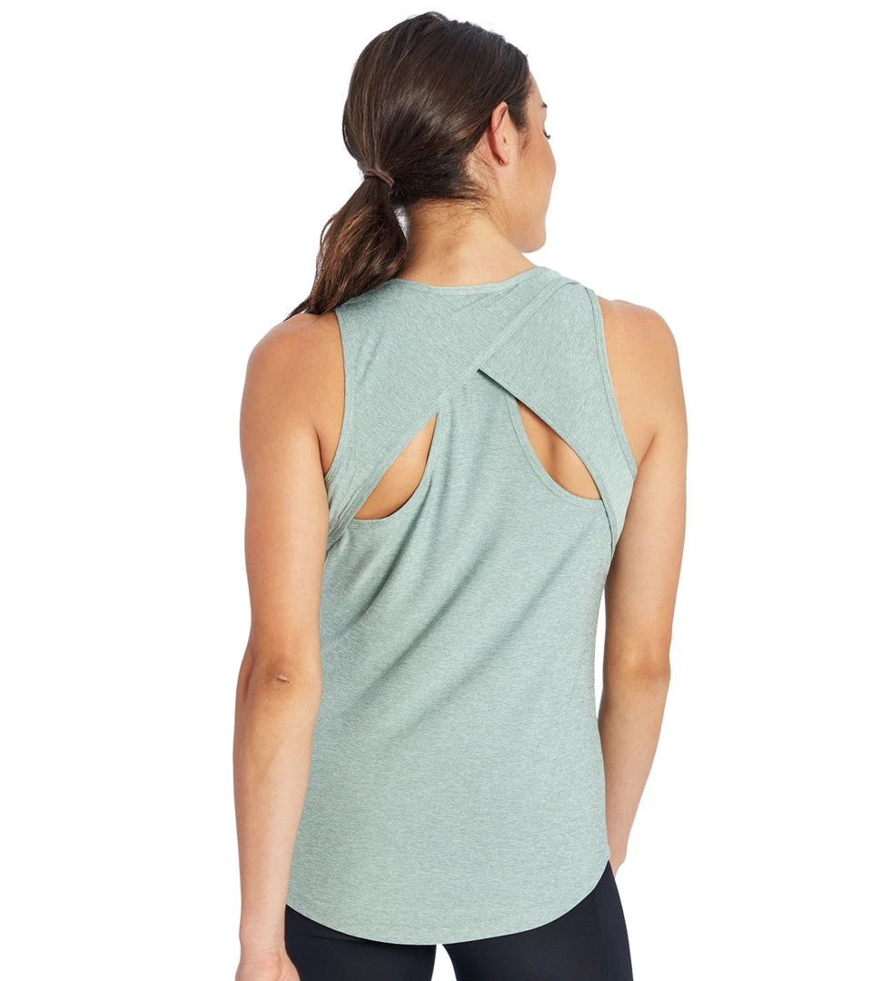 CLOTHING Marika Racerback Yoga Tank Heather Slate Grey 3 CLOTHING Marika Racerback Yoga Tank Heather Slate Grey