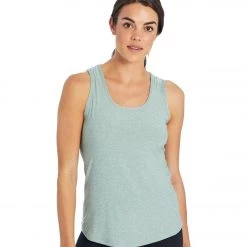 CLOTHING Marika Racerback Yoga Tank Heather Slate Grey