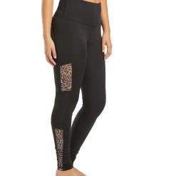 Marika Clement Yoga Leggings Black Simple Cheetah