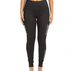 Marika Clement Yoga Leggings Black Simple Cheetah