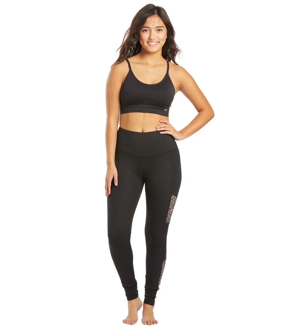 Marika Clement Yoga Leggings Black Simple Cheetah 6 Marika Clement Yoga Leggings Black Simple Cheetah