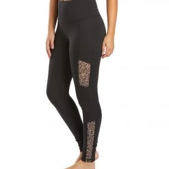 Marika Clement Yoga Leggings Black Simple Cheetah 13 Marika Clement Yoga Leggings Black Simple Cheetah