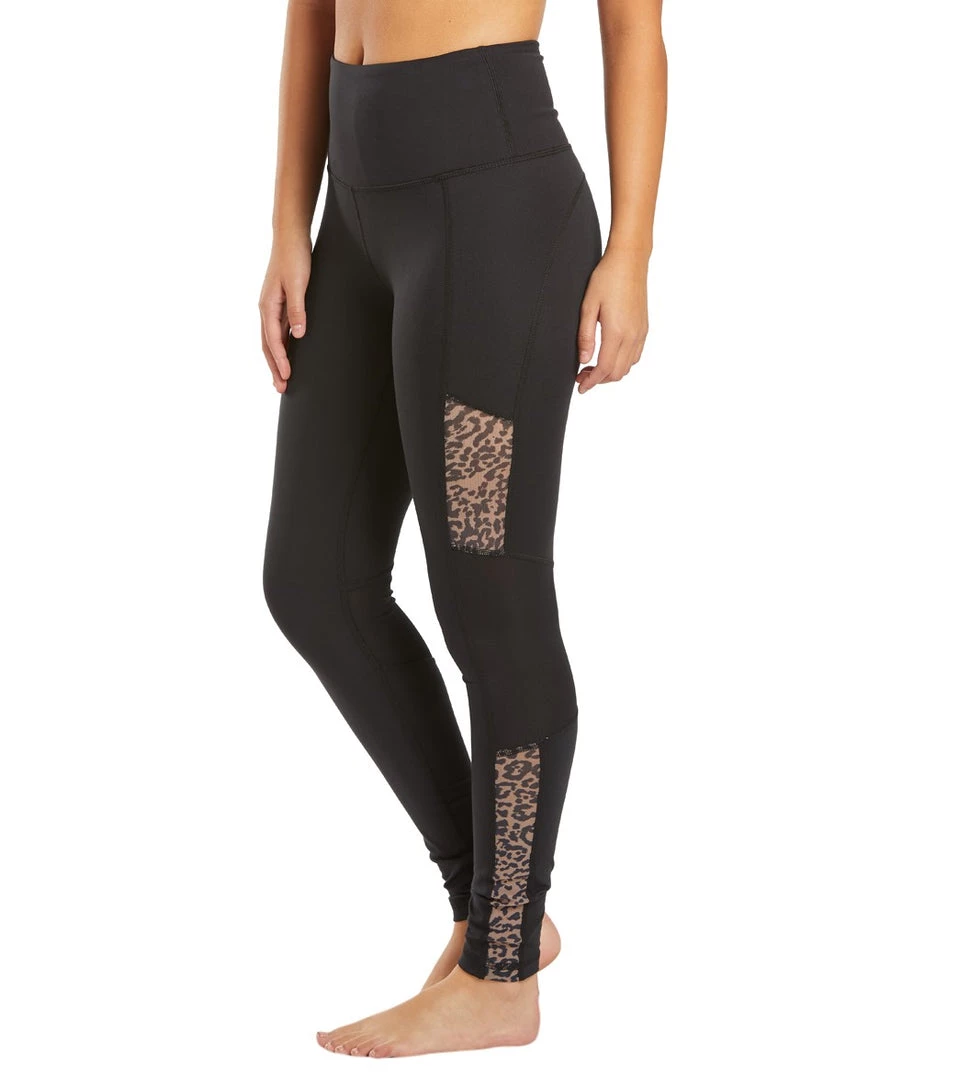 Marika Clement Yoga Leggings Black Simple Cheetah 7 Marika Clement Yoga Leggings Black Simple Cheetah
