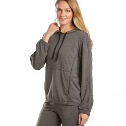 CLOTHING Marika Fern After Yoga Hoodie Pullover Heather Black