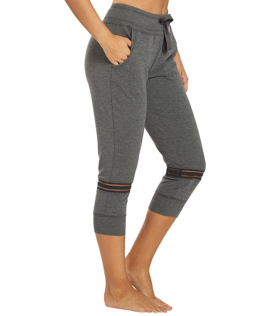 Marika Eva Capri Yoga Joggers Heather Black 4 Marika Eva Capri Yoga Joggers Heather Black