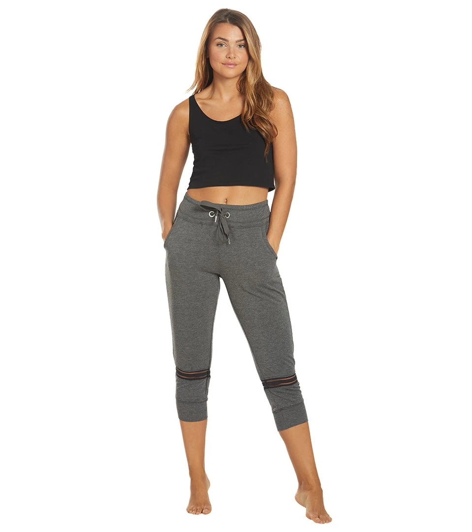 Marika Eva Capri Yoga Joggers Heather Black 6 Marika Eva Capri Yoga Joggers Heather Black