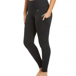 Women Marika Jordan Rib Trim Yoga Leggings Black
