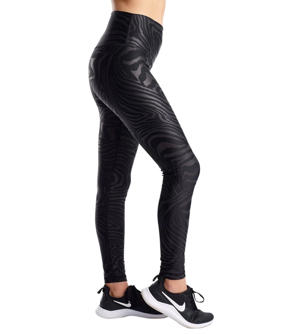 CLOTHING DYI Printed Signature Yoga Leggings Zebra Matte Foil 4 CLOTHING DYI Printed Signature Yoga Leggings Zebra Matte Foil