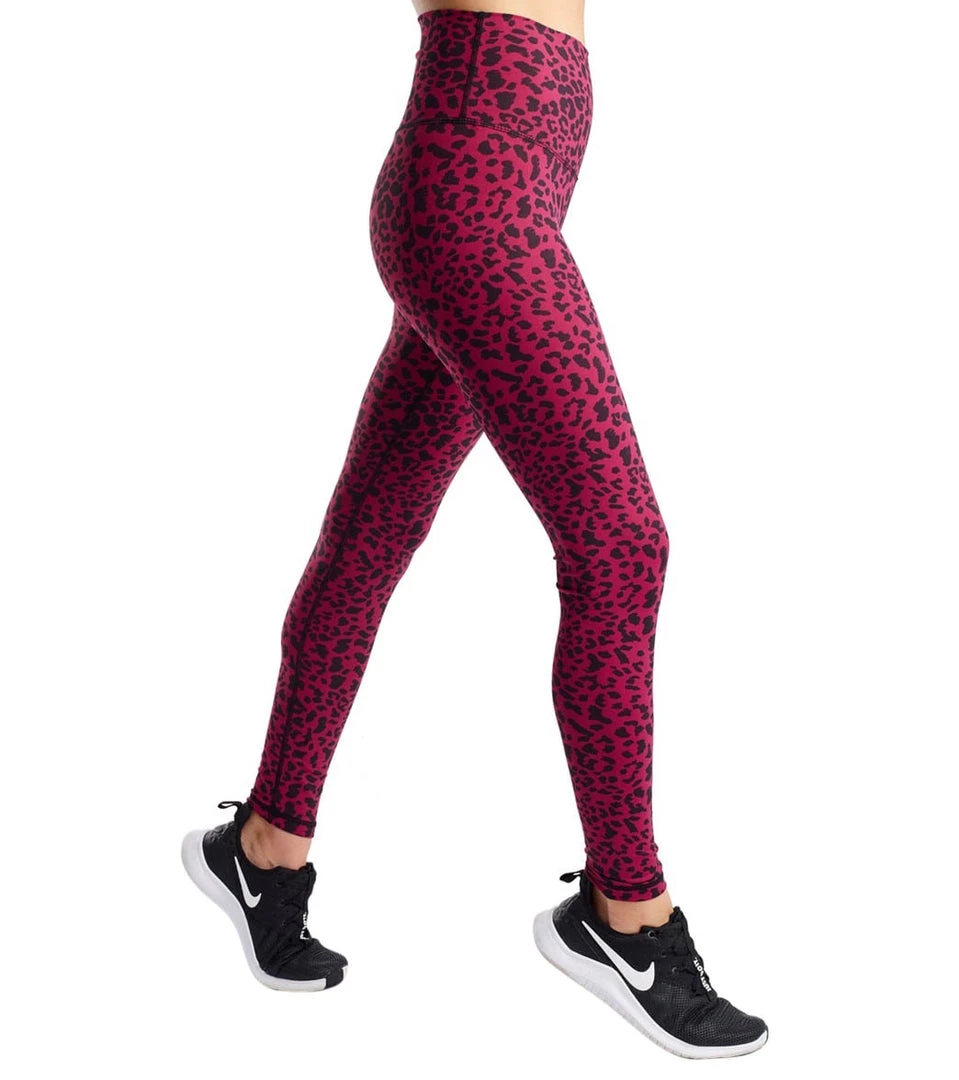 CLOTHING DYI Printed Signature Yoga Leggings Crimson Leopard 8 CLOTHING DYI Printed Signature Yoga Leggings Crimson Leopard