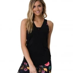 CLOTHING Onzie Glossy V Yoga Tank Black