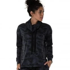 Onzie Divine After Yoga Hoodie Black/Gray Camo