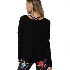 Onzie Raglan Yoga Pullover Black