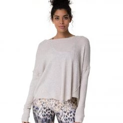 Onzie Raglan Yoga Pullover Oatmeal CLOTHING