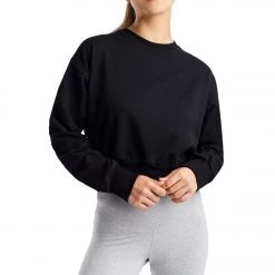 DYI Crop After Yoga Sweatshirt Black CLOTHING