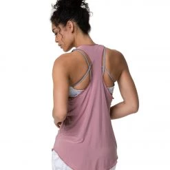 CLOTHING Onzie Lightweight Glossy Flow Yoga Tank Top Rosy Cheeks