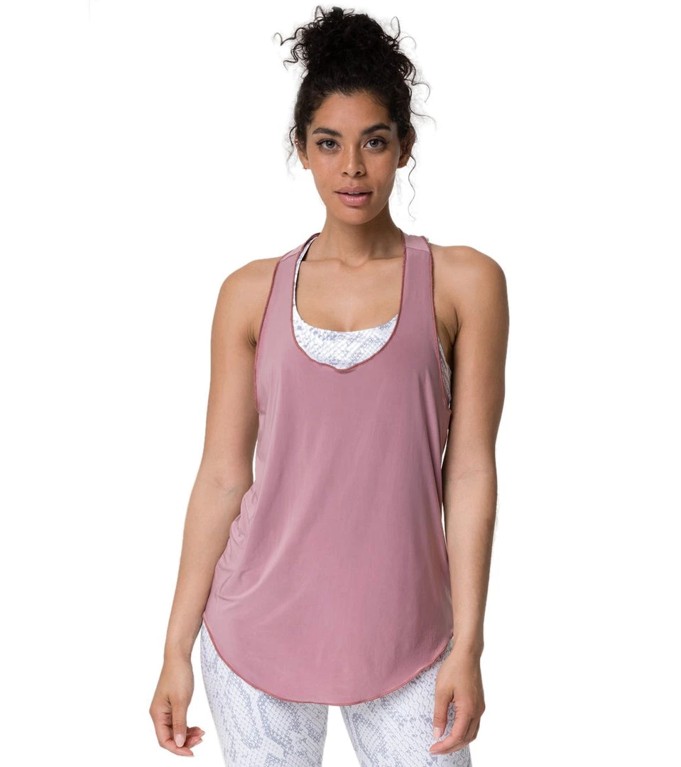 CLOTHING Onzie Lightweight Glossy Flow Yoga Tank Top Rosy Cheeks 7 CLOTHING Onzie Lightweight Glossy Flow Yoga Tank Top Rosy Cheeks