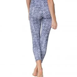 Onzie High Waisted Basic 7/8 Yoga Leggings Lavender Cobra
