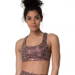 Yoga Sports Bras Onzie Mudra Yoga Sports Bra Golden Leopard