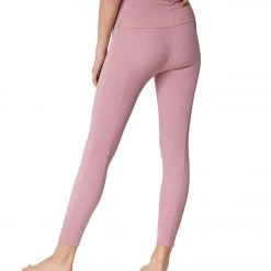 CLOTHING Onzie Ribbed Sweetheart 7/8 Yoga Leggings Antique Rose Rib