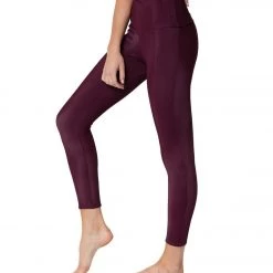 Onzie Ribbed Sweetheart 7/8 Yoga Leggings Fig Rib CLOTHING
