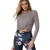 Onzie Twirl Longsleeve Top Taupe